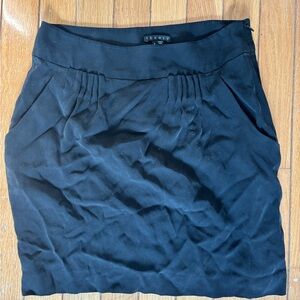 Theory Women's Silky Black Mini Skirt